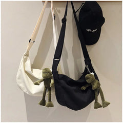 Hobos Canvas Shoulder Bag for Women, Youth Crossbody Messenger Bag