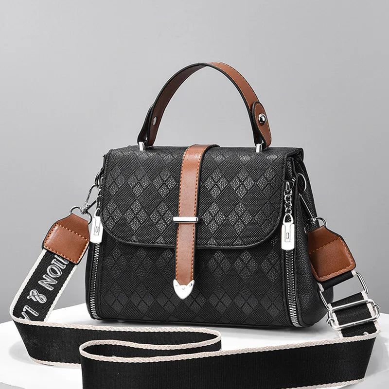 Women's Small Leather Crossbody Messenger Bag