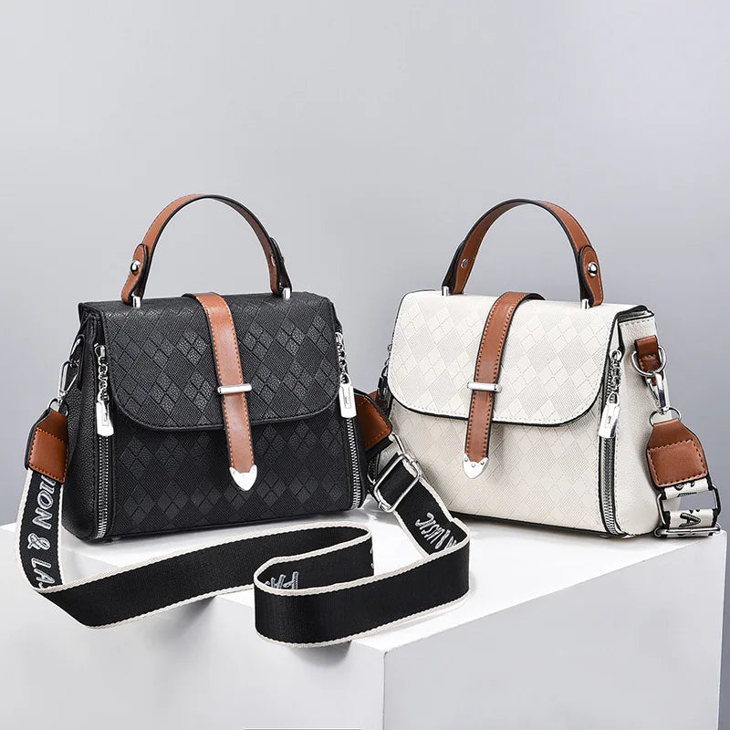 Women's Small Leather Crossbody Messenger Bag