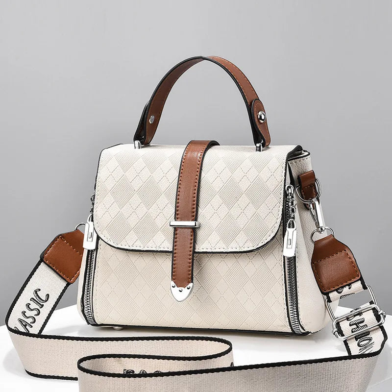 Women's Small Leather Crossbody Messenger Bag