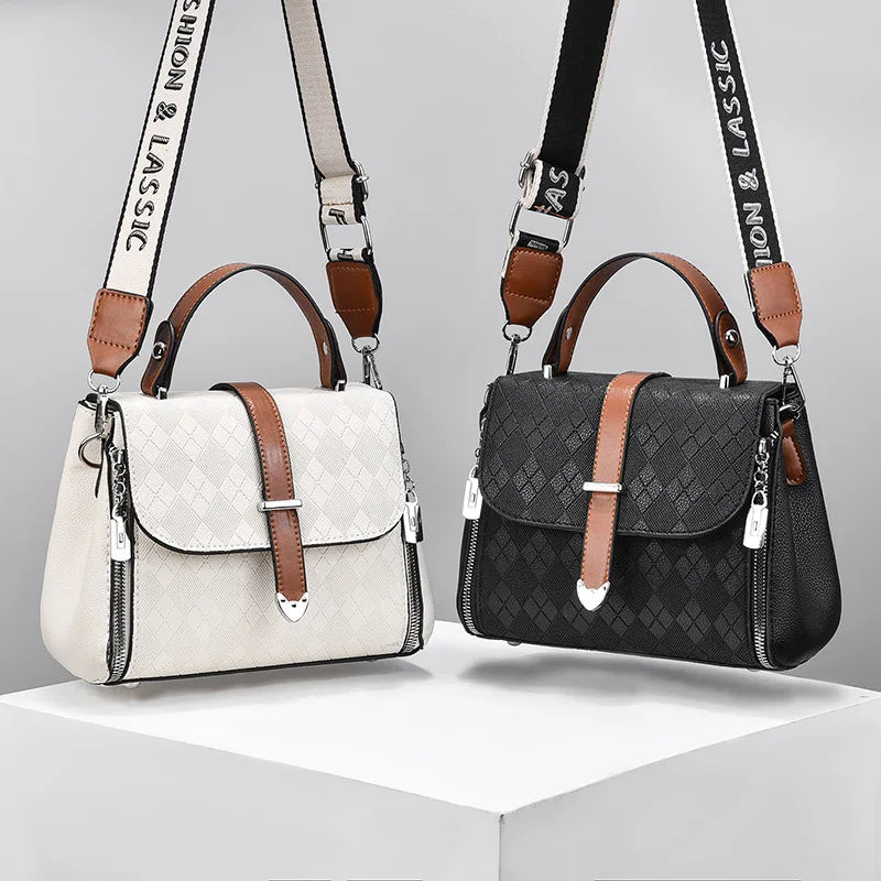 Women's Small Leather Crossbody Messenger Bag