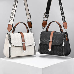 Women's Small Leather Crossbody Messenger Bag