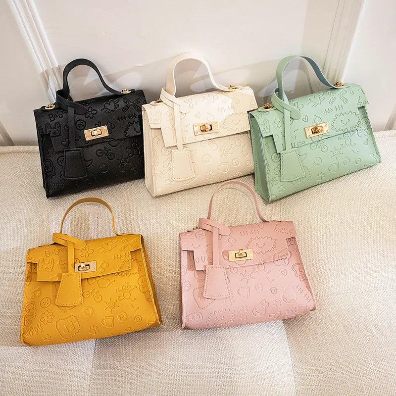 Mini Kelly Bag Pu Messenger Bag Crossbody Totes Shoulder Handbag
