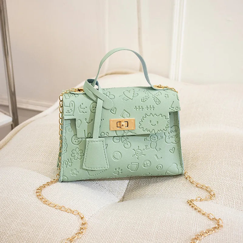 Mini Kelly Bag Pu Messenger Bag Crossbody Totes Shoulder Handbag