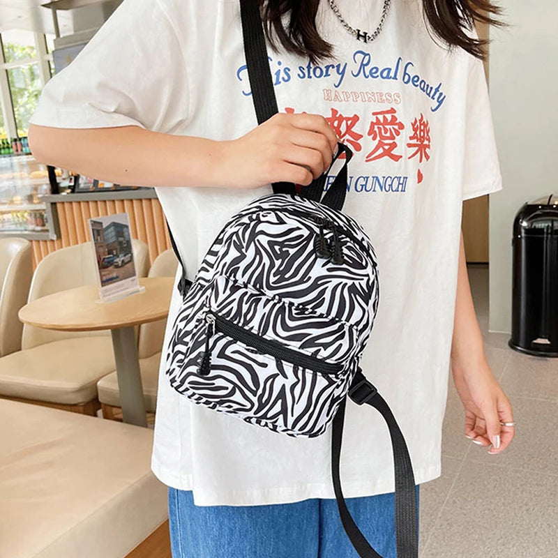 Animal Printing Small Feminina Backpack School Bags Mini Women's Backpacks