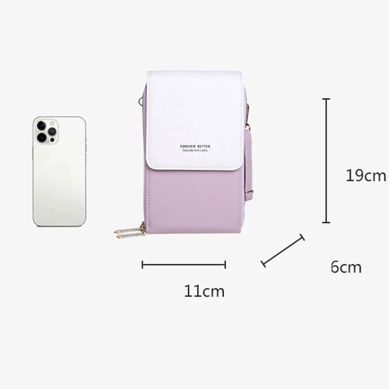PU Leather Multifunction Mobile Phone Female Bags Ladies Single Crossbody Purse