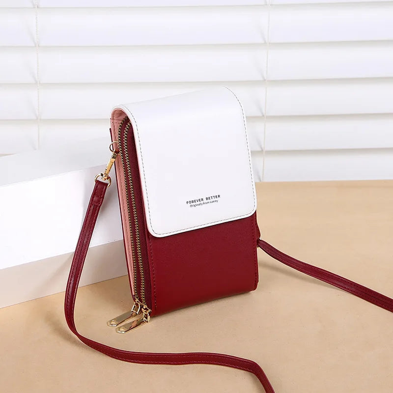 PU Leather Multifunction Mobile Phone Female Bags Ladies Single Crossbody Purse
