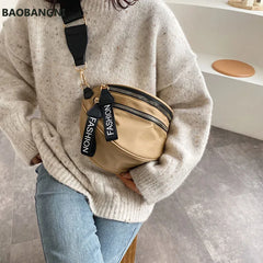 Women Waist Bag Phone Pack Leather Crossbody Chest Bag Fanny Pack