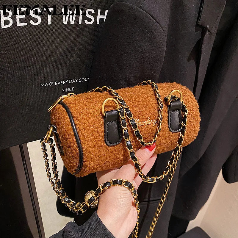 Women's Small Totes Bag Lamb Shoulder Crossbody Handbag
