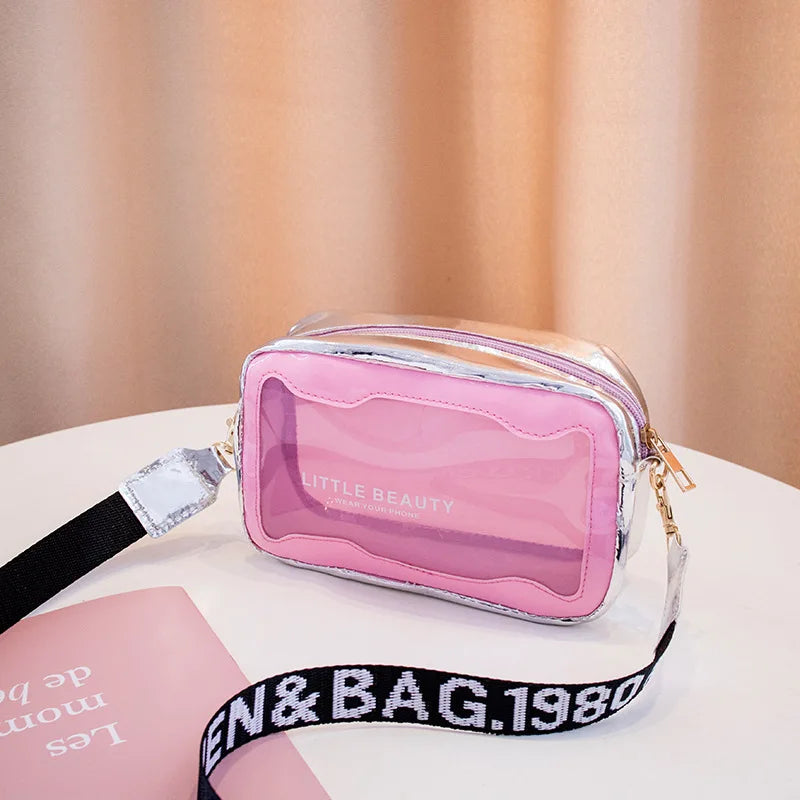 Women's Transparent Jelly Shoulder Bag Summer Beach Crossbody Bag