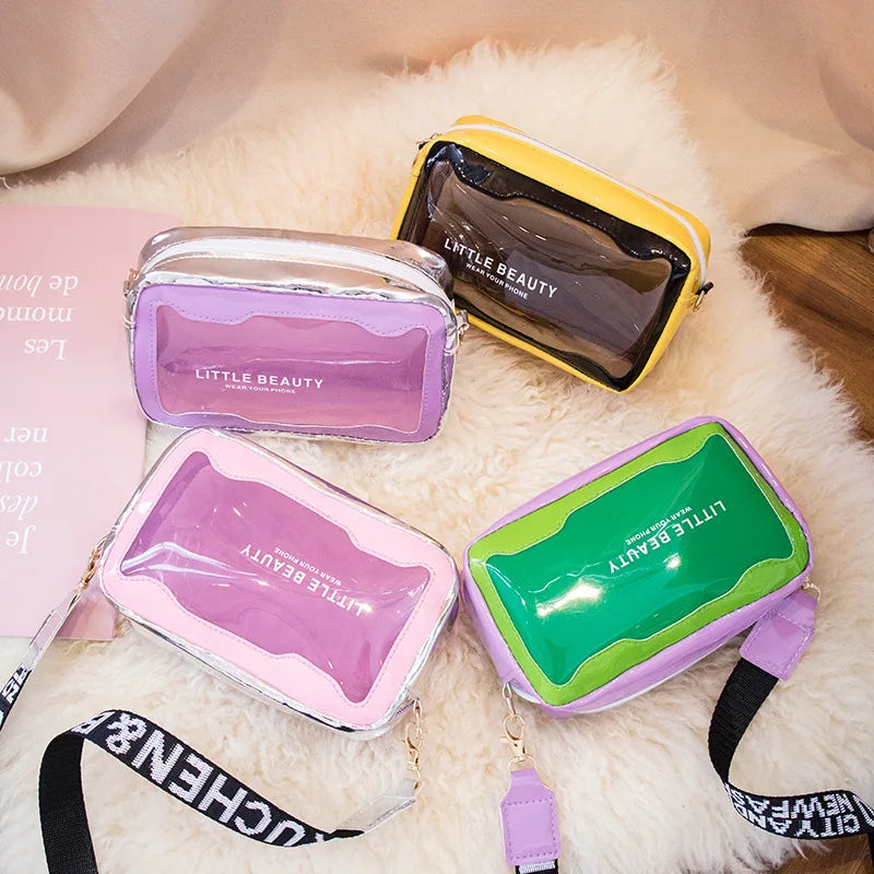 Women's Transparent Jelly Shoulder Bag Summer Beach Crossbody Bag