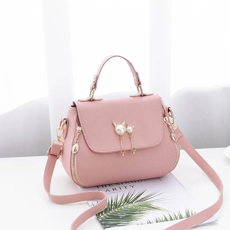 Texture Women's Shoulder Bag All-match Handbag for Autumn