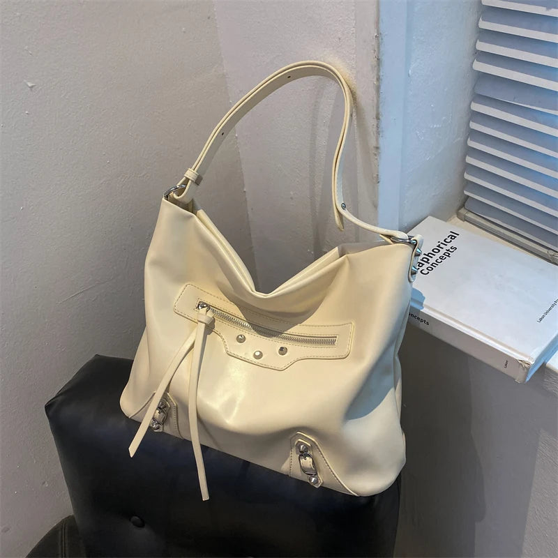Large Capacity Women Shoulder Bags High PU Leather Totes Lad