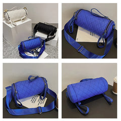 Diamond Lattice Nylon Women Shoulder Bag Crossbody Messenger Handbag