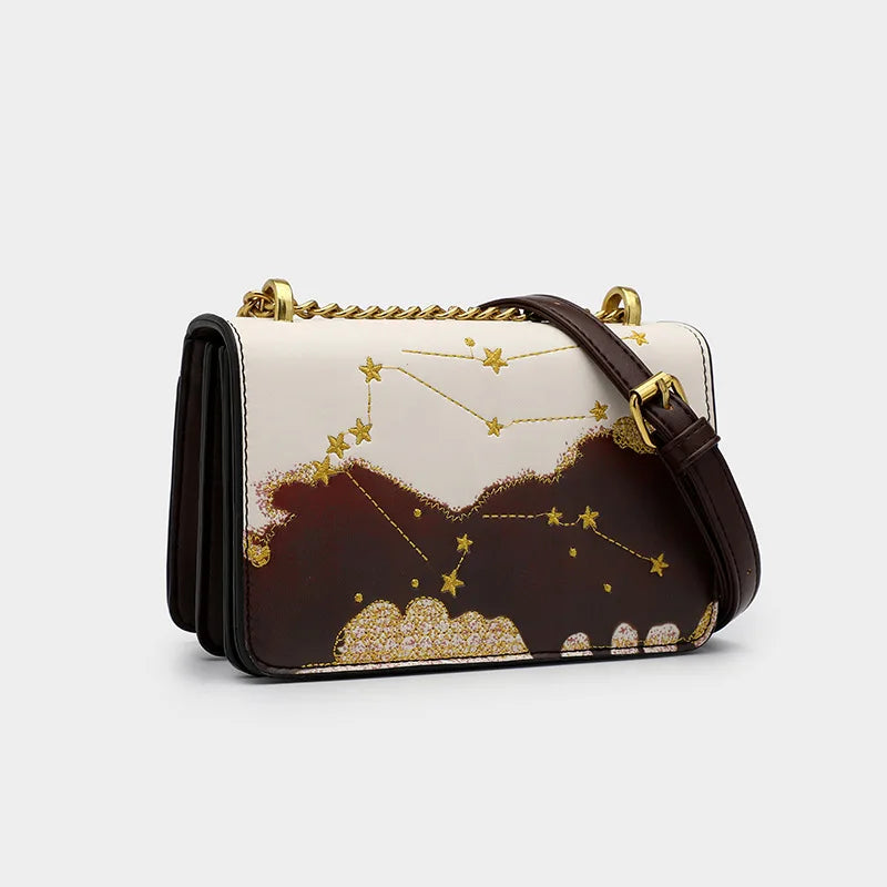 Women's PU Leather Crossbody Bag Handbag with Chain Strap