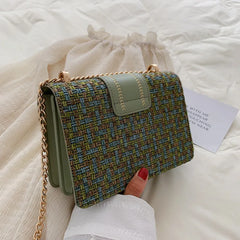 Wide Strap Shoulder Bags for Women Chain Messenger Crossbody Bags