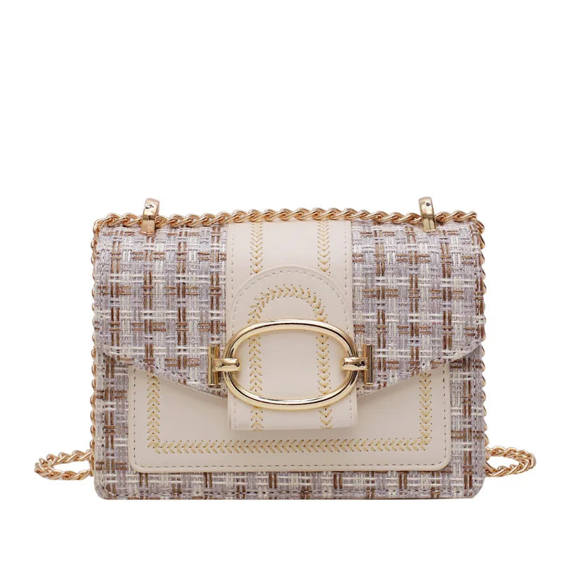 Wide Strap Shoulder Bags for Women Chain Messenger Crossbody Bags