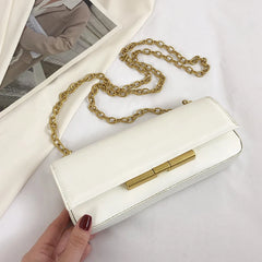 Women Party Shoulder Bag Spring PU Leather Messenger Pack Chains Crossbody Bags