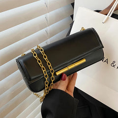 Women Party Shoulder Bag Spring PU Leather Messenger Pack Chains Crossbody Bags