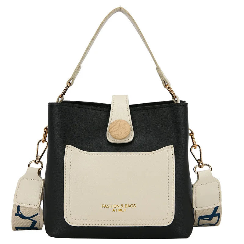 Women's Summer & Autumn Bucket Bag Large Capacity Messenger Bag