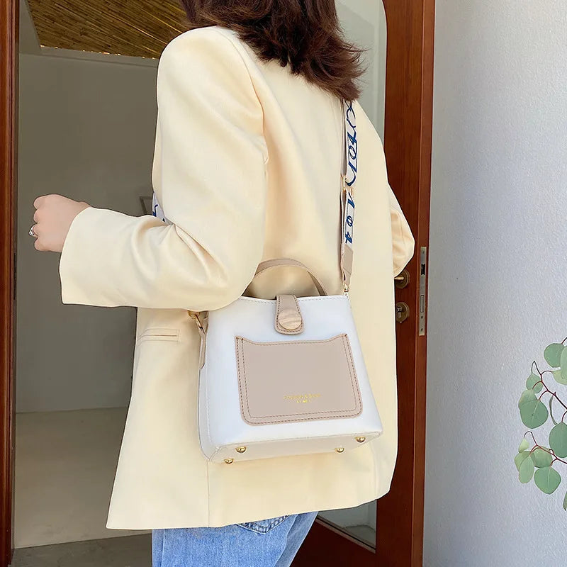 Women's Summer & Autumn Bucket Bag Large Capacity Messenger Bag