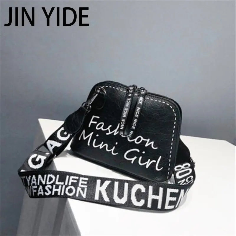 Women Crossbody Bag Shell Shaped Bag with Wide Shoulder Strap