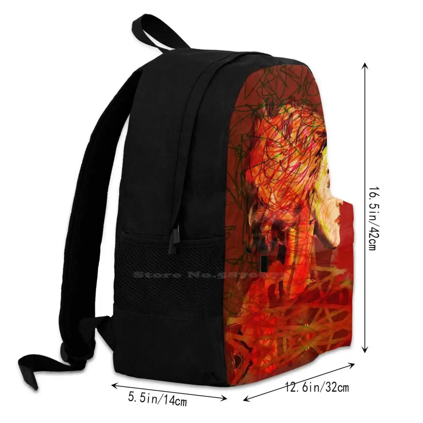 3D Print Casual Backpack Bag