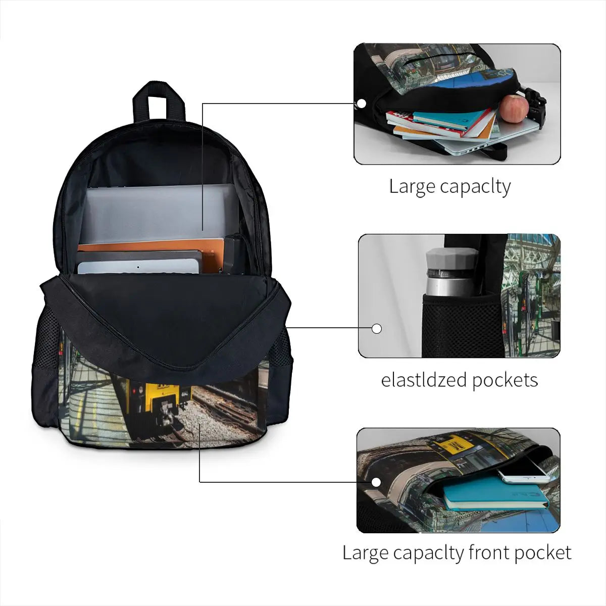 Tynemouth Metro Train 1 Backpacks Men's Backpacks Bags For Women Women Man Backp