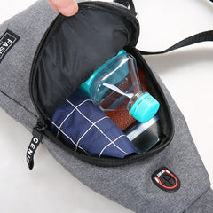 Anti-theft USB Charging Shoulder Bag Waterproof Diagonal Bag