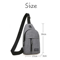 Anti-theft USB Charging Shoulder Bag Waterproof Diagonal Bag