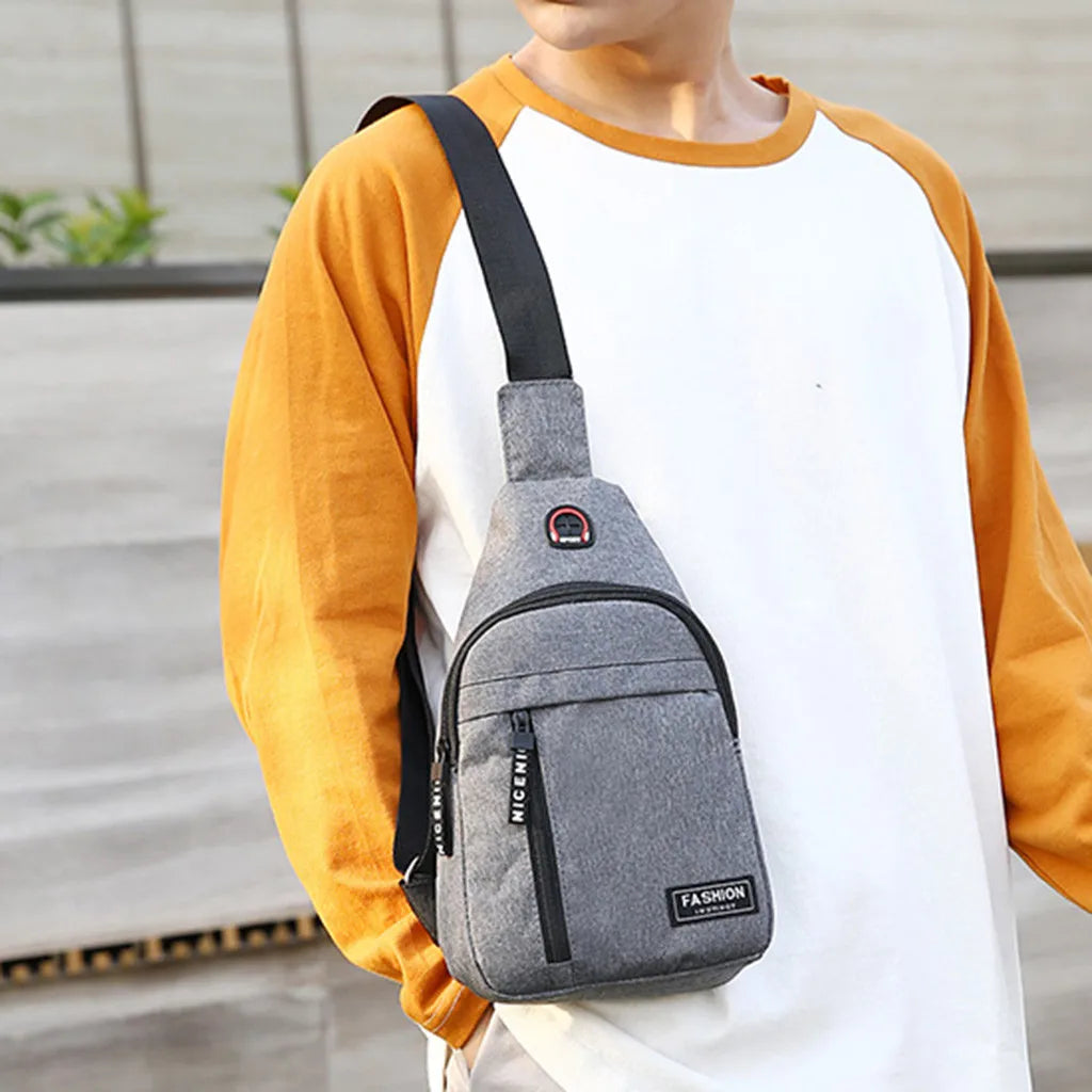 Anti-theft USB Charging Shoulder Bag Waterproof Diagonal Bag