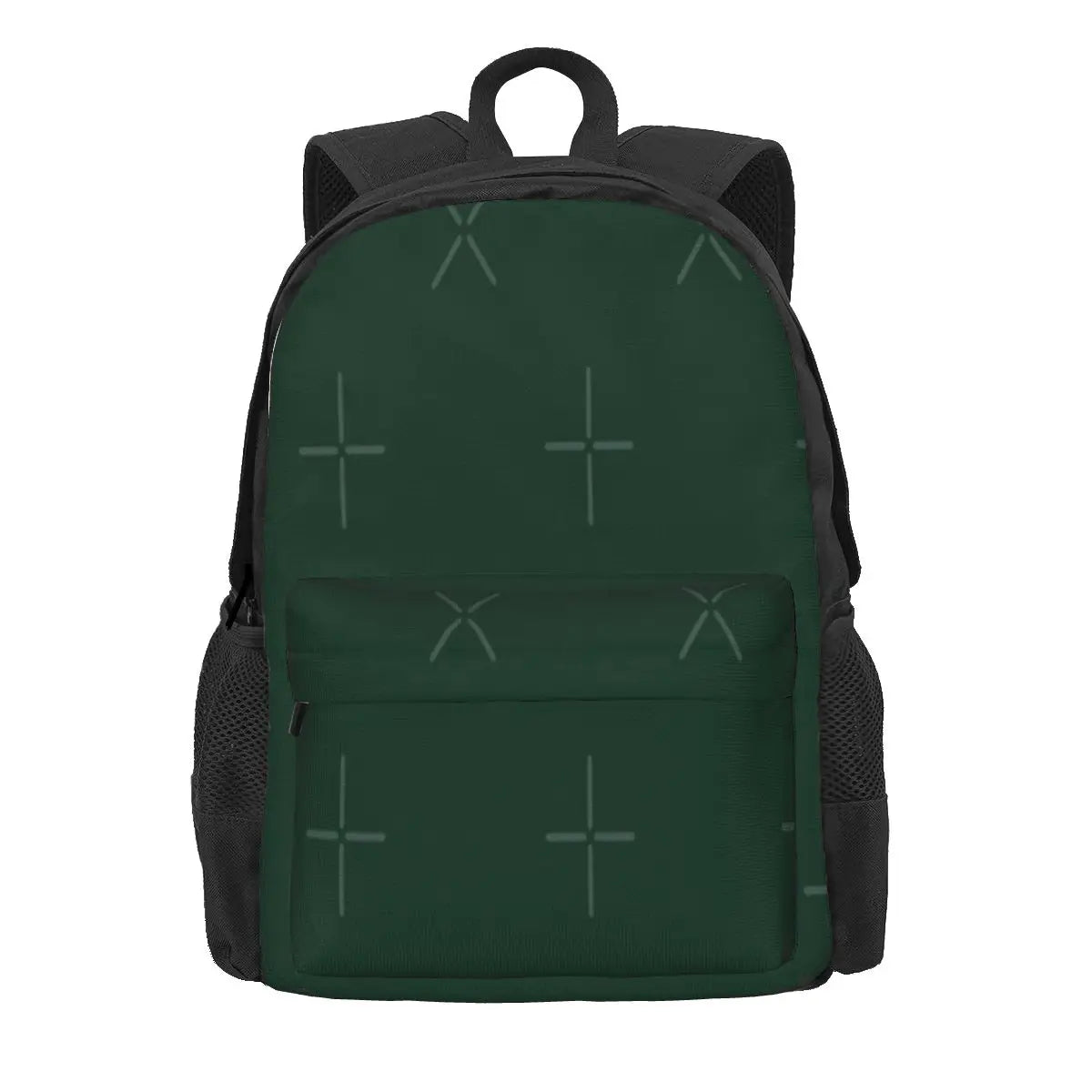 Ultra Deep Emerald Green 2 Backpacks Men Women Girls Back Bag
