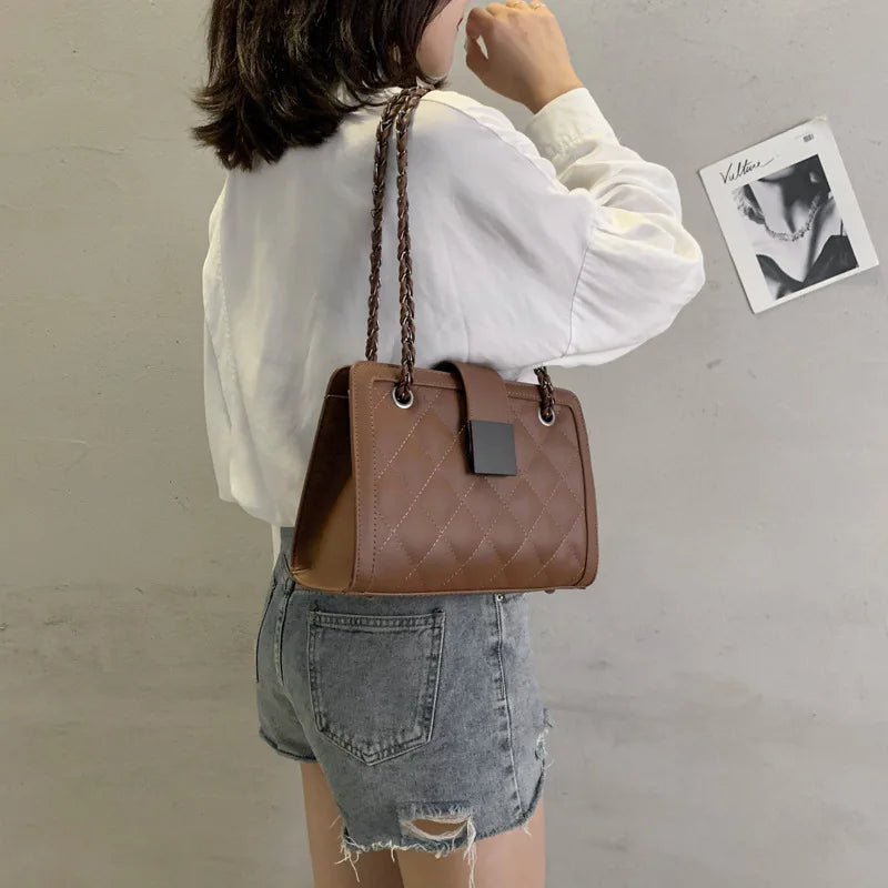 PU Leather Chains Shoulder Bags Women Handbags