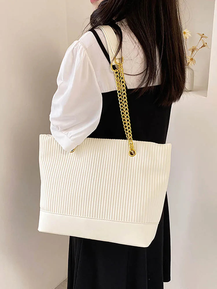 Underarm Women's Shoulder Bag Chain Top Handle Tote