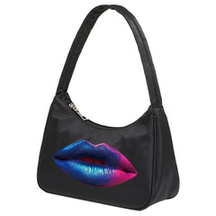 Lips Print Pattern Shopping Tote Women Handbags Shoulder Bag