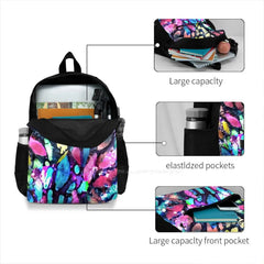 Colorful Abstract Garden Travel Laptop Backpack Bag