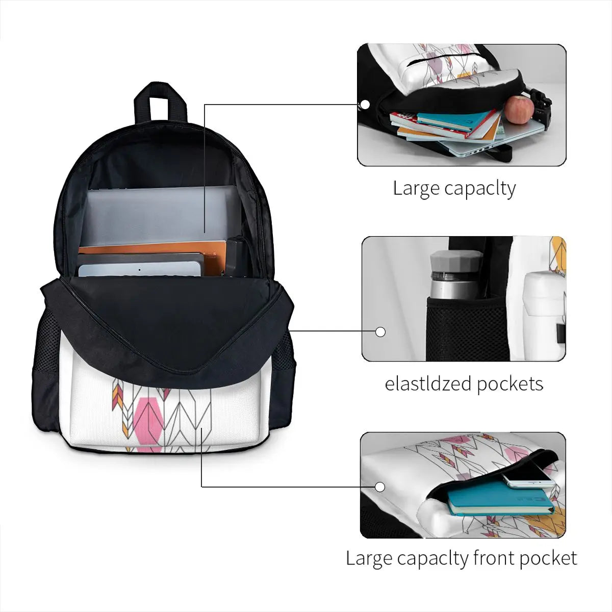 Summer Backpacks with Zip Pockets for Men, Women, and Kids