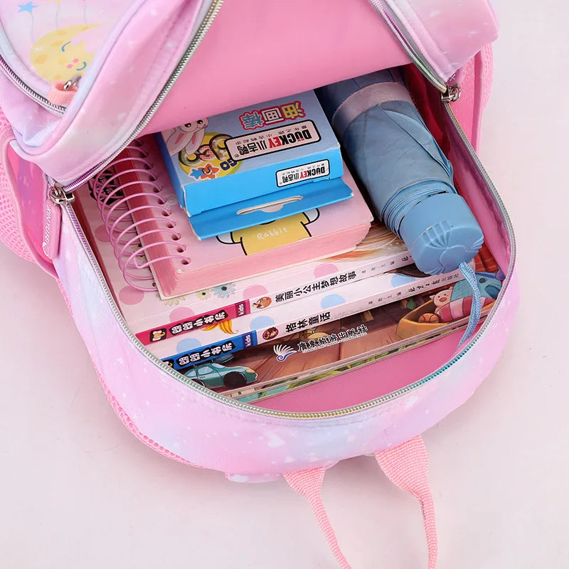 Unicorn Backpack For Girls Cartoon Princess School Bags Kids Satchels