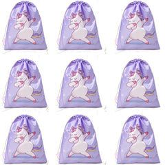 Unicorn Drawstring Backpack Girls Bag Polyester Fabric Dancing Horse Bags Pink