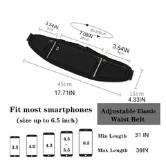 Adjustable Running Waist Bag Gym Belt Bum Bag Phone Holder Fanny Pack