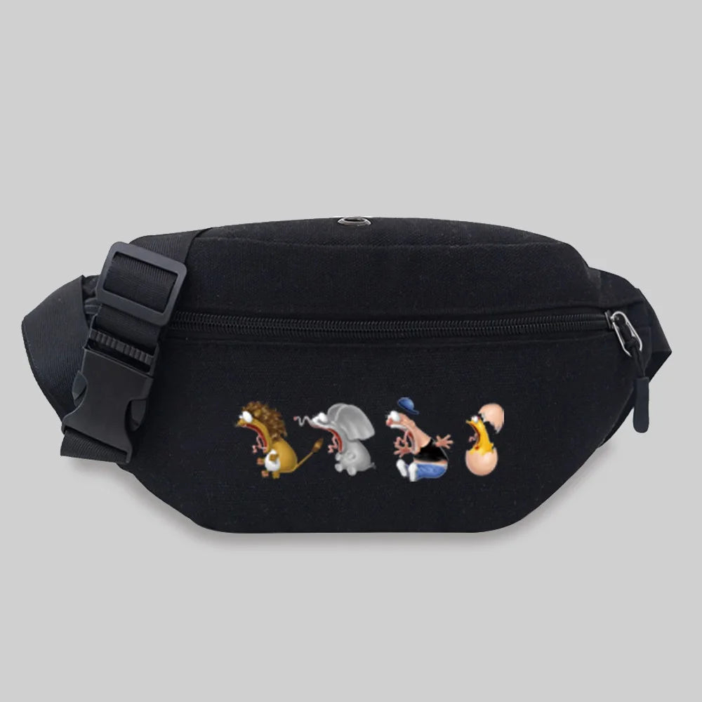 Unisex Cartoon Waist Bag Messenger Chest Bag Sports Bum Bag