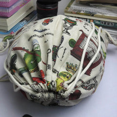 Unisex Retro Canvas Drawstring Backpack European Style Travel Bag