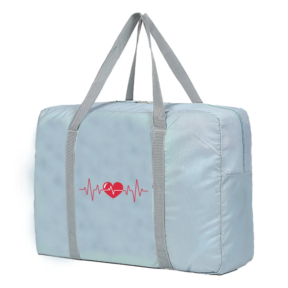 Unisex Travel Bag Foldable Nylon Luggage Tote Clothes Storage