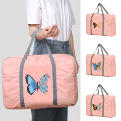 Waterproof Large Capacity Travel Bag for Women, Folding Nylon Handbags