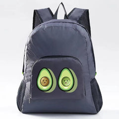 Avocado Pattern Outdoor Daypack Lightweight Foldable Travel Backpack