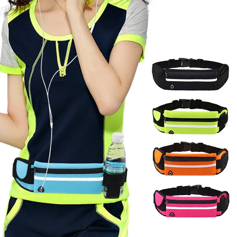 Reflective Running Waist Bag Waterproof Sports Gym Mobile Phone Bag