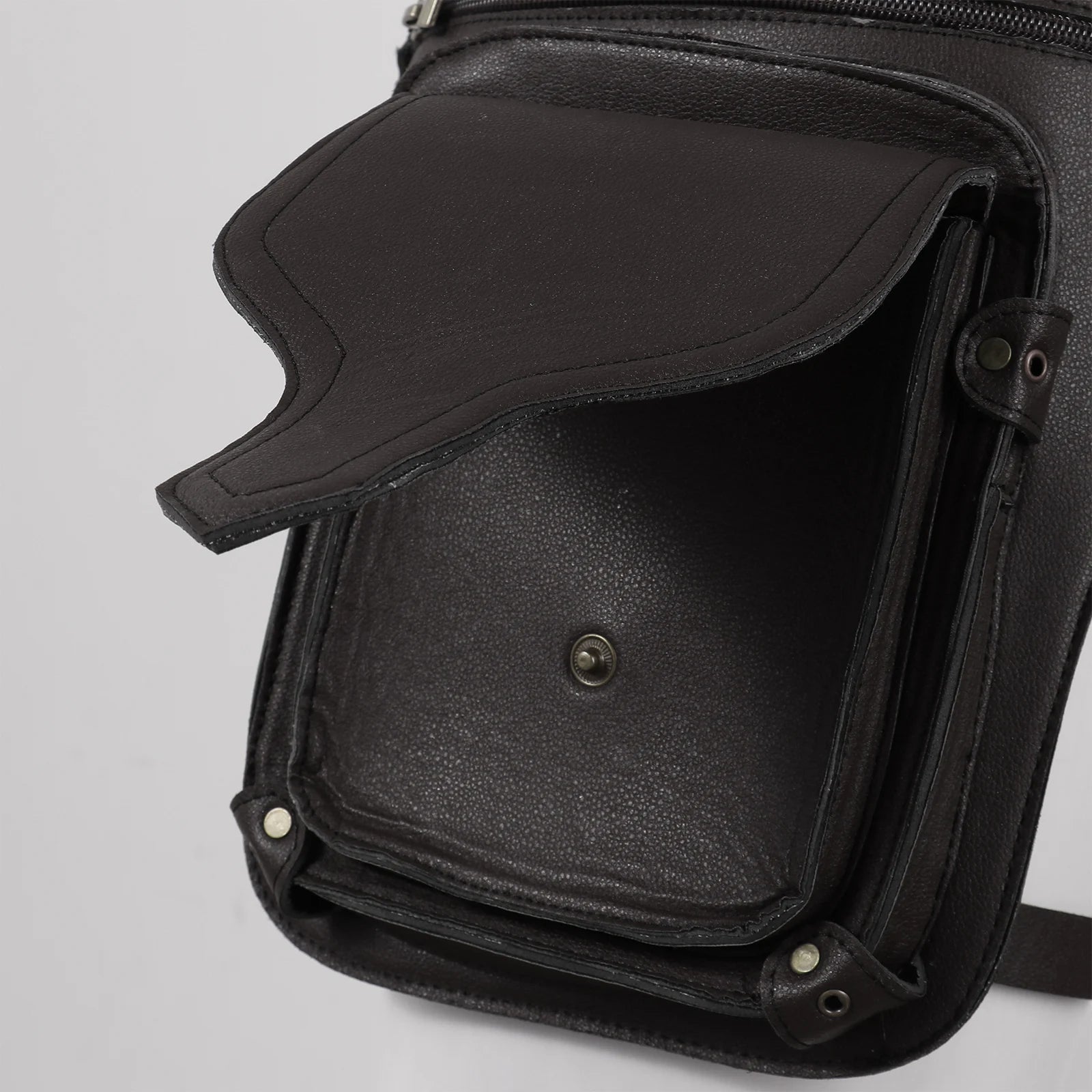 Retro Rubber Satchel Bag Crossbody Shoulder Handbag Messenger Travel