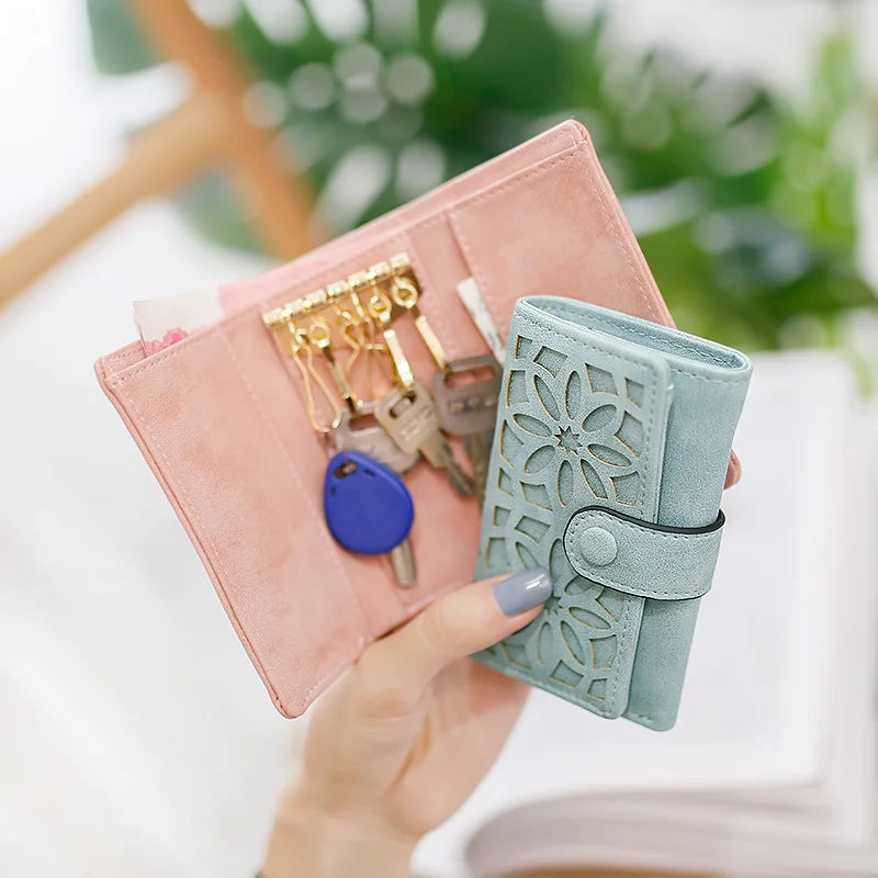 Unisex Scrub Keychain Hollow Pouch Purse Key Cover Bag