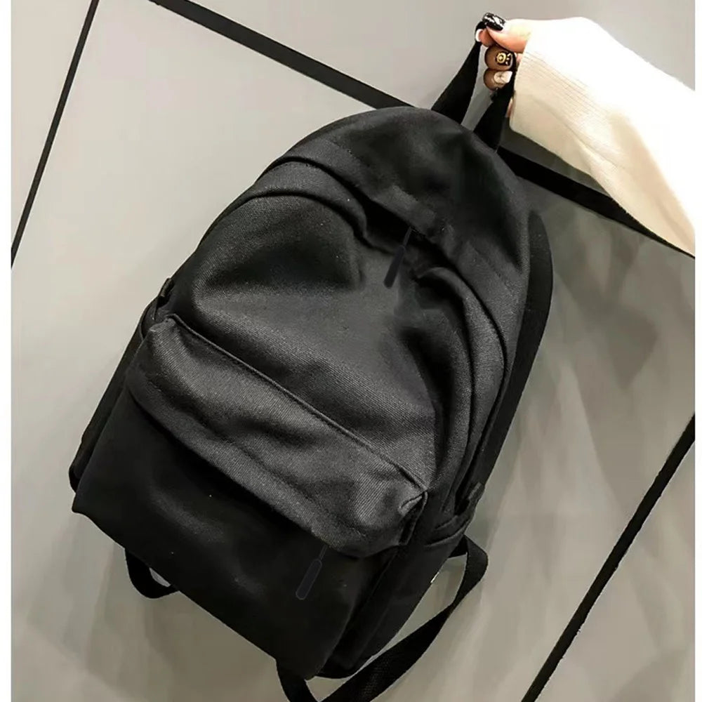 Solid Hiking Backpack Unisex Shoulder Backpack Casual