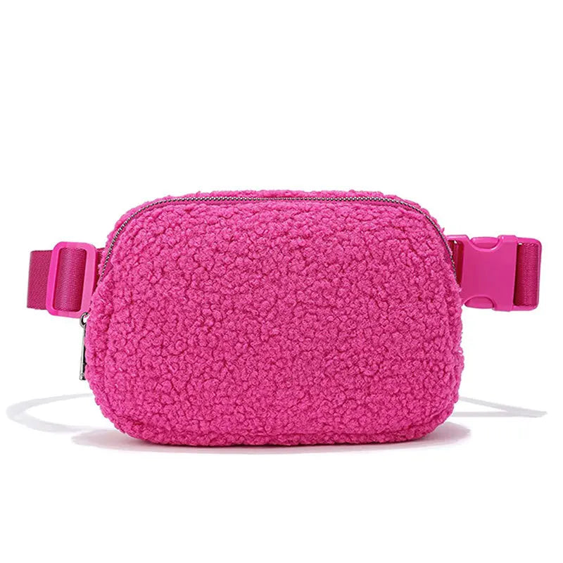 Unisex Velvet Waist Packs Outdoor Sports Brushed Chest Bag